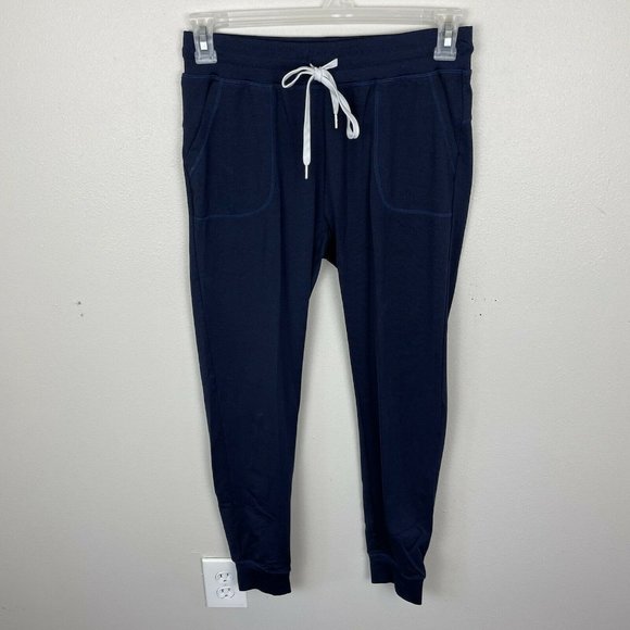 ZYIA Pants - Zyia Jogger Pants Navy Blue Elastic Waist Drawstring Lightweight Size M Women's